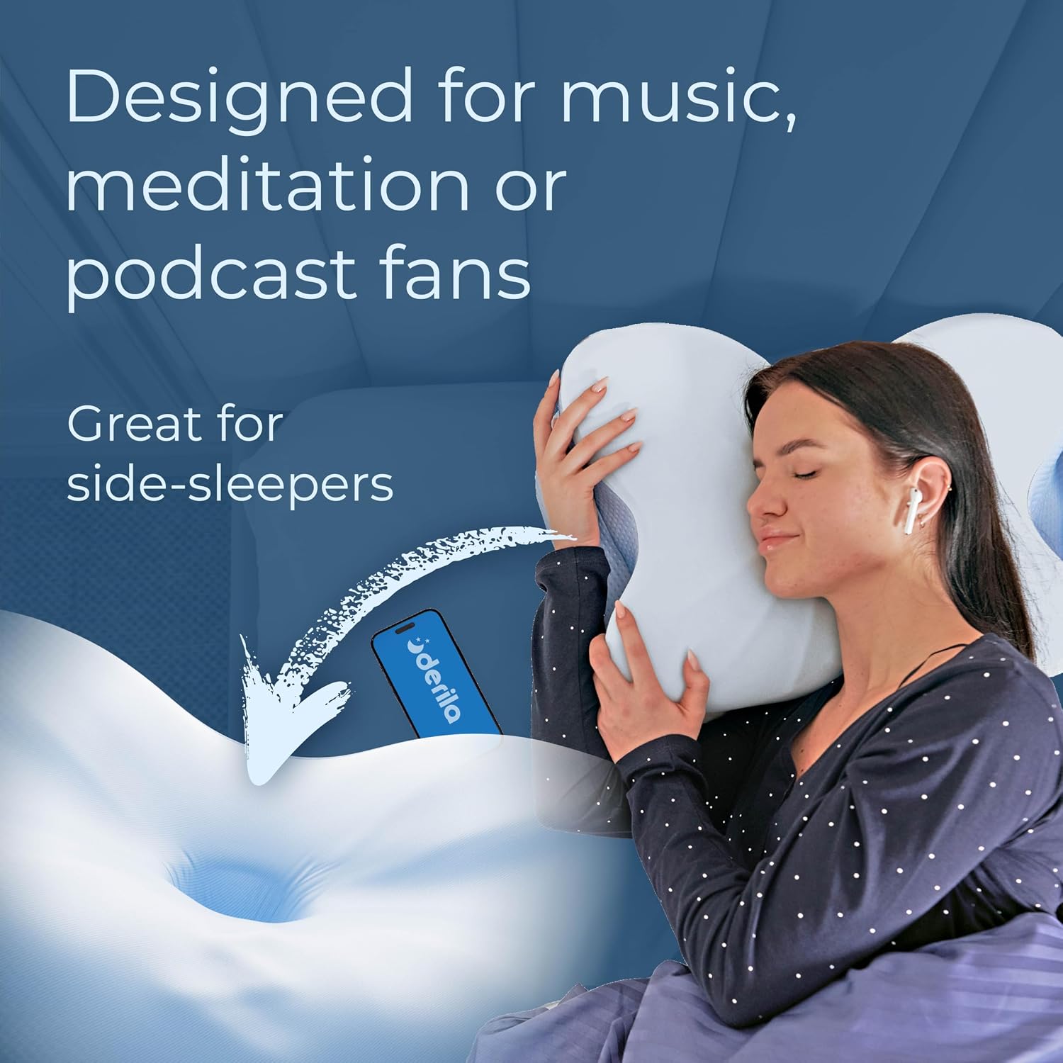Derila Ergo Cervical Neck Pillow for Sleeping Pillow Contour Memory Foam Pillows for Back, Side Sleeper Pillows 21.25 x 14.17 x 4.72 inches - Image 9